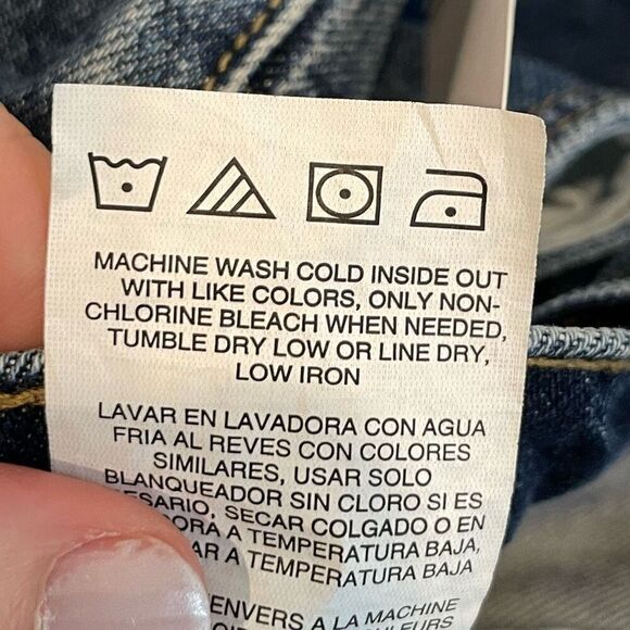 Lee Blue Mid Rise Floral Cotton Blend Drop Flare Jeans Size 28 NWT - Picture 8 of 11